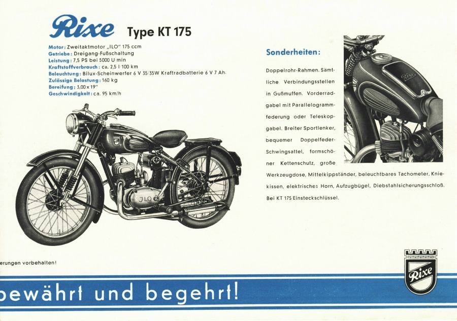 Rixe Motorräder mit ILO-Motor 03